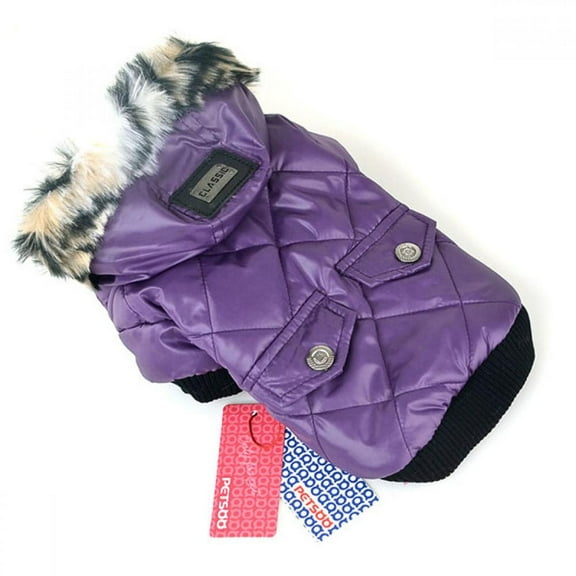 Clearance! Dog Winter Jacket Cute Warm Coats Dog Clothing For Pet Faux Pockets Fur Trimmed Dog Puppy Hoodie Pets Jacket Costume