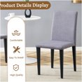 thumbnail image 6 of Modern 4-Piece Dining Set with Tempered Glass Table & Light Gray Fabric Chairs, Kitchen Table and Chair Set for 4, 6 of 10