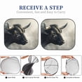 thumbnail image 5 of Kdxio Mystical Bull in Fog Print 2-Piece Sun Shade Front Windshield - Foldable Car Front Window Sunshades for Most Sedans SUV Truck, 5 of 5