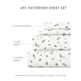 thumbnail image 4 of Ultra Soft & Breathable Wrinkle Free Bed Sheets Set - Floral Print Adult - Light Gray Floral Prints with Deep Pockets for King, Queen, Full, & Twins, 4 of 11