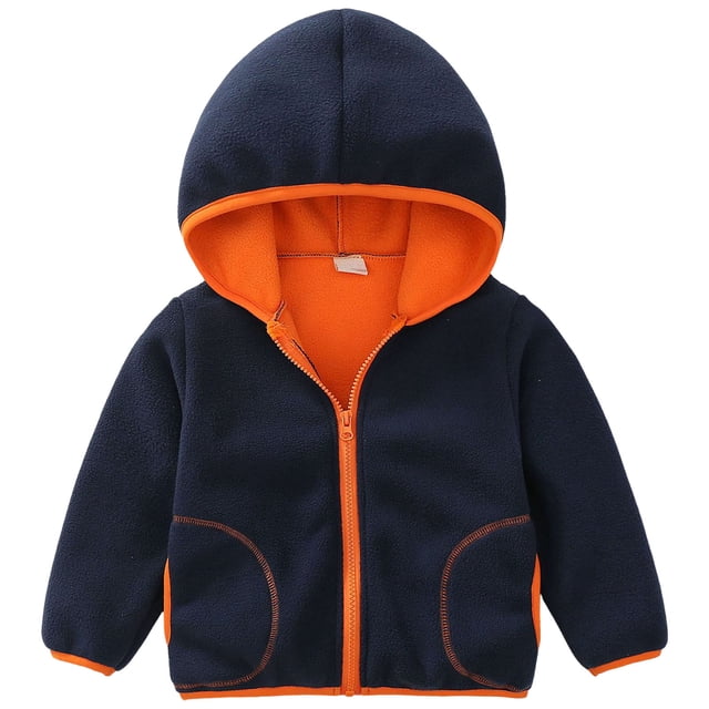 Fashionable And Soft Polar Fleece Jacket For Boys And Girls With Hood And Hidden Pockets