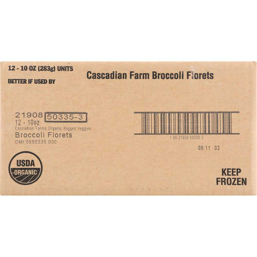 Cascadian Farm Organic Broccoli Floret, 10 Ounce -- 12 per Case.