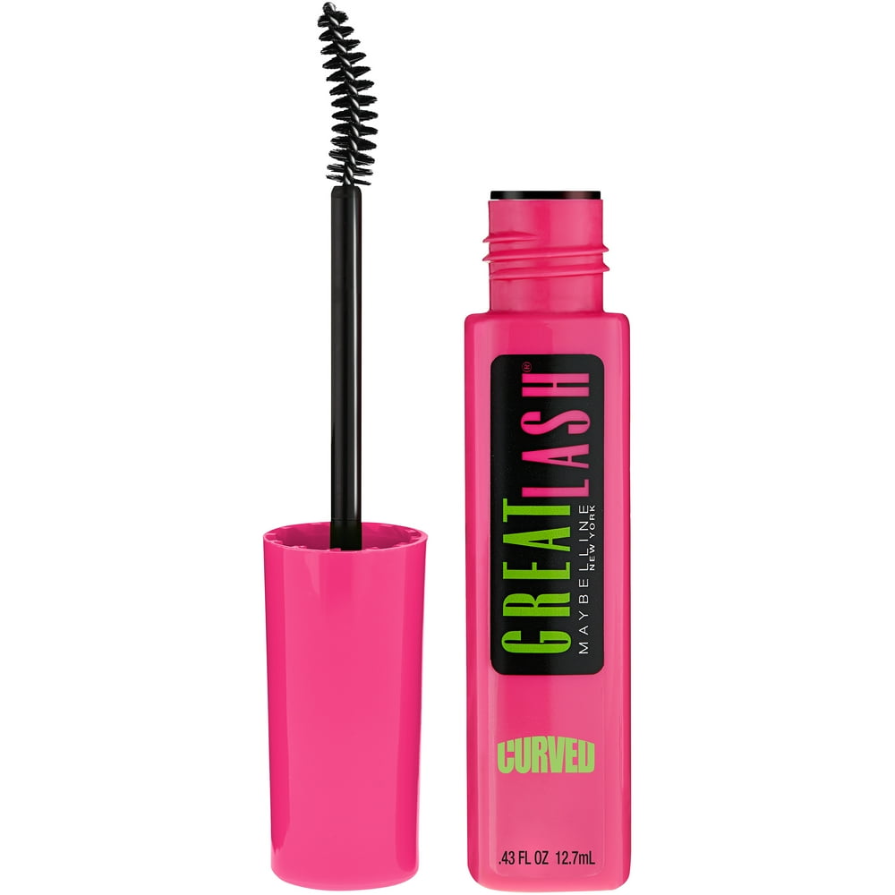 Maybelline Great Lash Curved Brush Washable Mascara, Very Black, 0.43