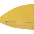 thumbnail image 3 of Delara Velvet Decorative Throw Pillow Cover, 20x20 inch, Pack of 1, Soft Breathable Cushion Cover with Hidden Zipper, Mustard Yellow, 3 of 4