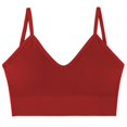 thumbnail image 2 of Lixiuxyad Tank Top Camisole Seamless Deep V Neck Camisole For Stretch Sleeveless Tank Top With Built In Bra Comfortable Everyday Wear,Red, 2 of 5