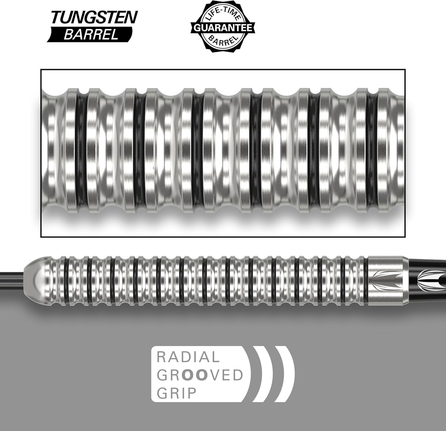 Target Darts Artemis 23G Tungsten Steel Tip Darts Set - 6 Pro Grip Shafts - 9 Pro Ultra Flights – Dart Wallet - Dart Counter App Coupon Bundle