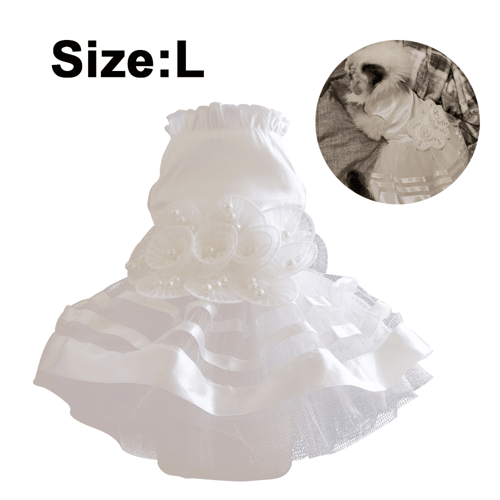 Dog Dress Pet Wedding Dress Princess Lace Puppy Birthday Party Outfit Formal Apparel Girl for Dogs Cats