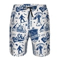 thumbnail image 3 of Pofeuu Skiing Enthusiast Prin Men's Swim Trunks Quick Dry Bathing Suit Swimming Board Shorts Mesh Lining Beach Swimwear-Medium, 3 of 6