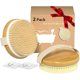 thumbnail image 1 of wonima11 2 Pack Bamboo Dry Body Brushes, Shower Brush Wet and Dry Brushing, Dry Brush for Cellulite and Lymphatic, Body Scrubber with Soft and Stiff Bristles, Suitable for All Kinds of Skin, 1 of 1