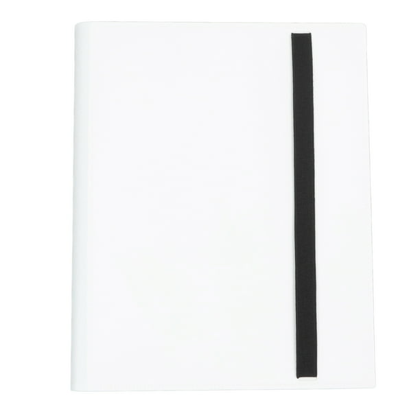 Carpeta de 9 bolsillos para tarjetas coleccionables, multiusos, impermeable, portátil, para guardar tarjetas de juego, para casa y viajes, color blanco