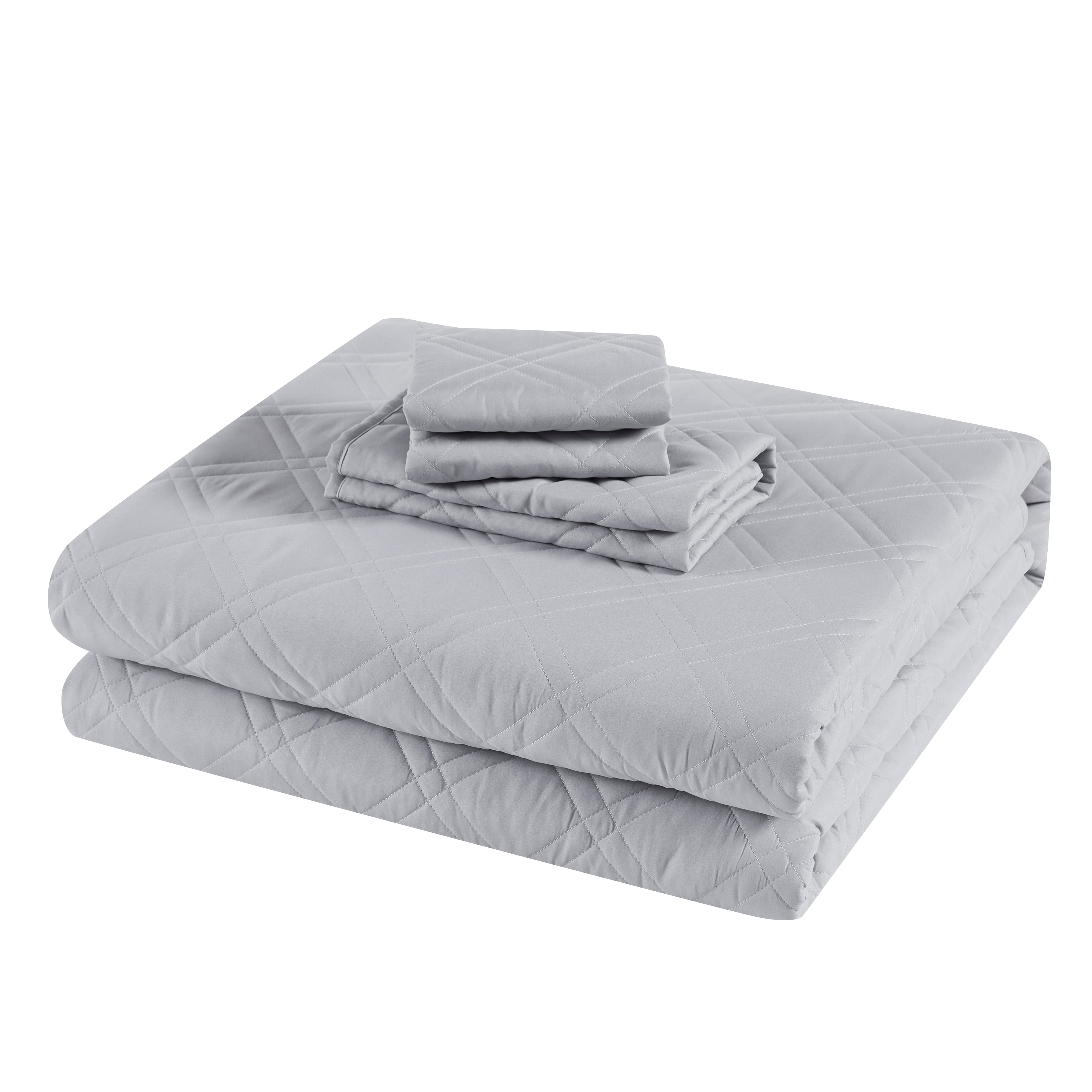 Mainstays Quilts Microfiber Quilted, King - Reversible