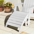 thumbnail image 3 of Gymax HDPE Adirondack Folding Ottoman Outdoor Footstool All-Weather Footrest White, 3 of 10