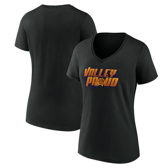 Women's  Black Phoenix Suns Core Hometown Launch V-Neck T-Shirt