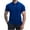 Blue, variant on Men's Slim Fit Lapel Muscle Polo Shirt Textured Knit Polo Shirt Short Sleeve Button Shirt Casual Fashion