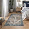 thumbnail image 3 of Bloom Rugs Washable Non-Slip 3x5 Rug - Terracotta / Blue Traditional Oriental Area Rug for Living Room, Bedroom, Dining Room, and Kitchen - Exact size: 3' x 5', 3 of 9