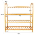 thumbnail image 5 of Segmart 4-Tier 16-20 Pairs Free Standing Entryway Storage Shoe Rack, Bamboo, Wood, 5 of 8