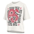 thumbnail image 2 of Women's Pressbox  White Texas Tech Red Raiders Elena Oversized T-Shirt, 2 of 3