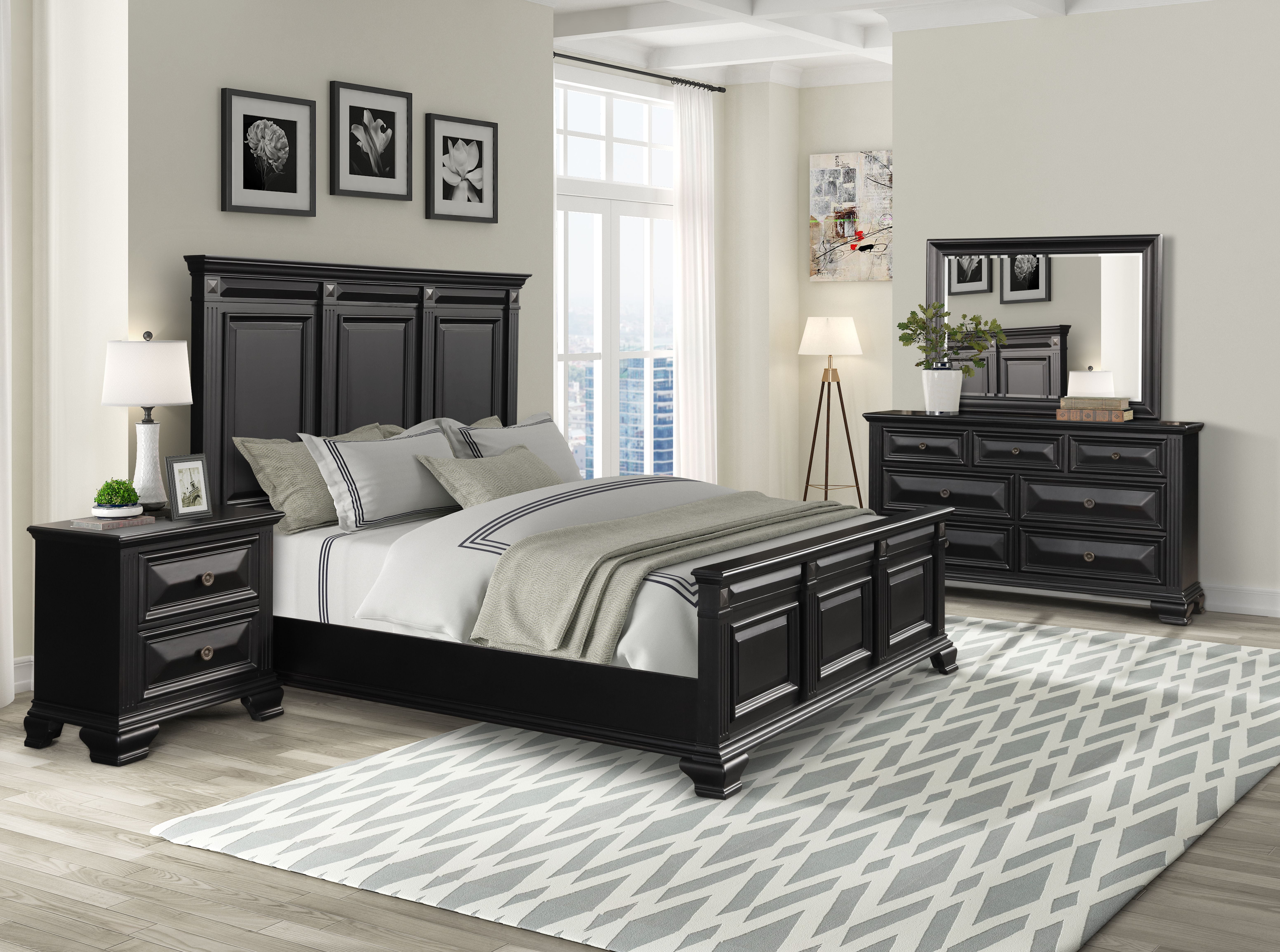 low cost black queen bedroom furniture