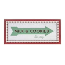 Melrose International LLC Milk and Cookies Arrow Sign 19.5"L x 8.5"H MDF/Wood