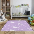 thumbnail image 3 of WOBOGO Pattern with Flying Unicorns and Flowers Baby Playmats Extra Large Waterproof Rollable Activity Pads for Toddlers 50×50inch, 3 of 7
