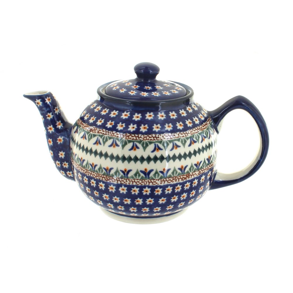 Blue Rose Polish Pottery Daisy Teapot