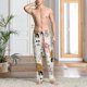 thumbnail image 2 of Fotbe Hand Drawn Animals Pantalones de Pijama para Hombre, Pantalones de Dormir, Pantalones de Casa con Cintura Ajustable y Bolsillos-Medium, 2 of 6