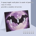 thumbnail image 4 of Dailycode Light Switch Plate Covers 3 Gang Wall Plate Plastics Outlet Covers for Kitchen Home Office Decor Bat and Moon, 4 of 8