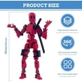 thumbnail image 5 of T13 Action Figure Titan 13 Action Figure,Lucky Robo 13 Action Figure Deadpool Figure Toys Super Hero 3D Printed Multi-Jointed Movable, Nova T 13 Action Figure Dummy 13 Action, 5 of 5