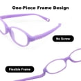thumbnail image 4 of Montura de gafas ópticas para niños y niñas, de una sola pieza, sin tornillos, flexibles, tamaño 50/16, de 8 a 10 años, 4 of 5
