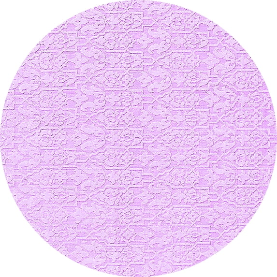 Ahgly Company Indoor Round Solid Purple Modern Area Rugs, 7' Round