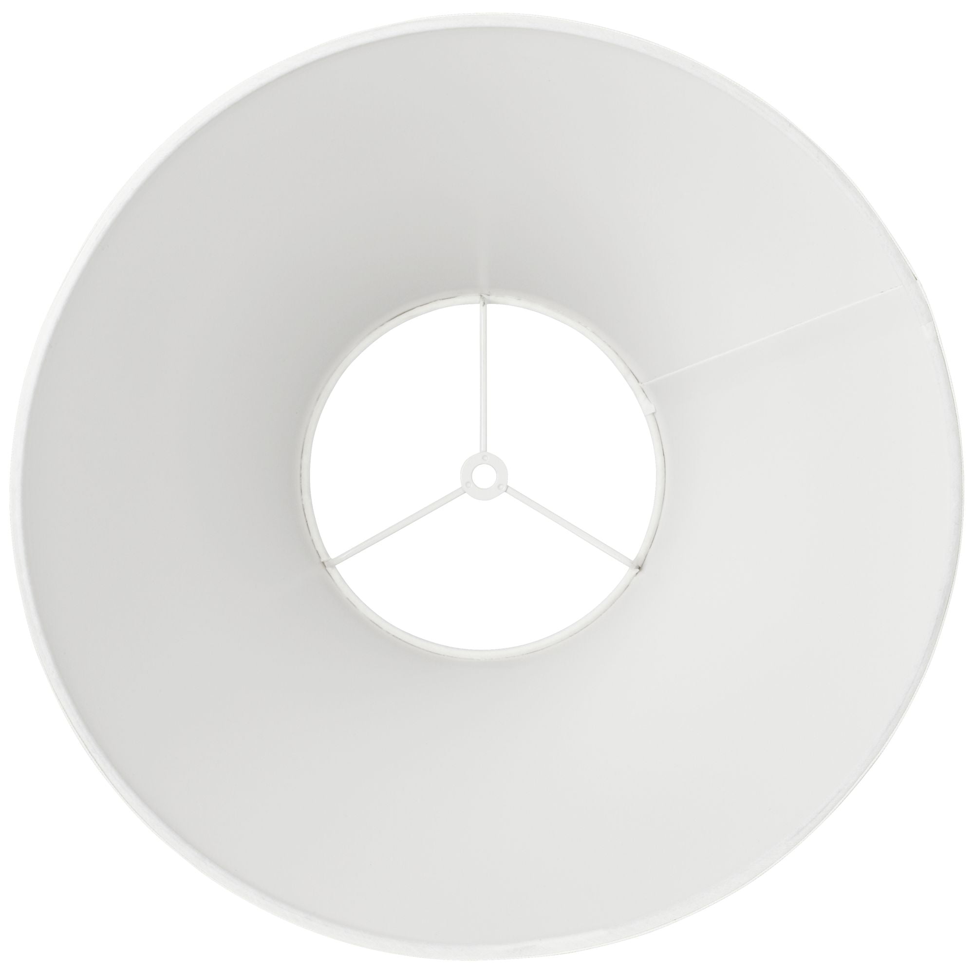 Springcrest Bright Antique White Linen Medium Lamp Shade 6.5" Top x 15" Bottom x 10.75" High x 11.75" Slant (Spider) Replacement with Harp and Finial