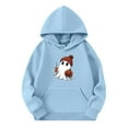 thumbnail image 5 of Abcomgle Girls Halloween Hoodie 10-12 Cute Ghost Drinking Coffee Sweatshirts with Hooded Preppy Long Sleeve Girls Pullover Sweatshirt with Pocket Winter Sweaters for Girls 10-12,13-14 Years, 5 of 6