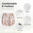 thumbnail image 4 of Balery Autumn Floral Deer Pantalones cortos deportivos para mujer con forro y dos bolsillos, elásticos, para entrenamiento, gimnasio, yoga-Small, 4 of 7