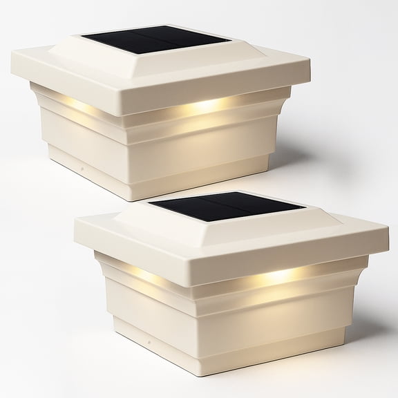 Classy Caps 5x5 PVC Majestic Solar Post Cap (Set of 2)