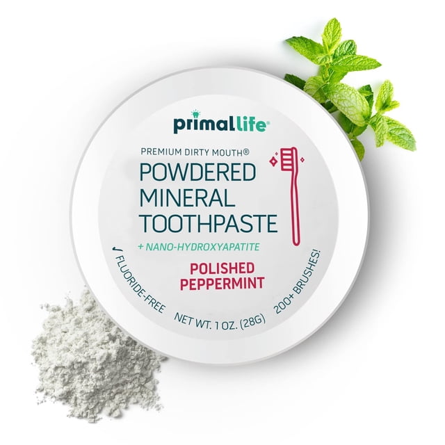 Polvo dental Primal Life Organics Dirty Mouth 30 mL sabor menta