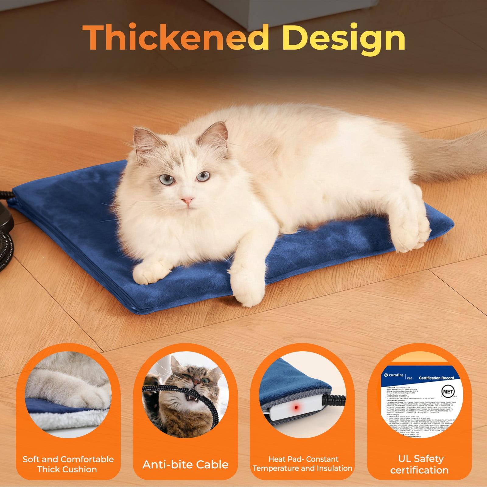 EVERBETTER-Heated Outdoor Cat House with Detachable Heating Pad, All-Weather Proof & Insulated Shelter, Spacious Interior, 2 Doors for Safe Refuge of Feral, Stray, and Barn Cats in Winter