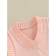 thumbnail image 5 of Bagilaanoe Toddler Baby Boy Girl Sweater Vest 6M 12M 18M 24M 3T 4T 5T Kids Lightweight Sleeveless V Neck Solid Color Pullover Knitted Tank Tops, 5 of 9