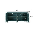 thumbnail image 4 of Gzxs 63" Large Wooden Sideboard with Carved Flower Doors and Metal Handles, Modern Storage Cabinet with Adjustable Shelves for Living Room, Kitchen, Entryway (Navy Blue), 4 of 7