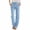 Light Blue, variant on Women's Striped Linen Pants, High Waisted Elastic Waist Straight Leg Trousers, Drawstring Casual Beach Pants for Women, Summer Wide Leg Comfortable Palazzo Pants Beige L