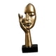 thumbnail image 1 of Estatua de arte de cara de mujer creativa Simple moderna resina de abstracto para vivir Oro Zulema Estatuilla de pensador, 1 of 8