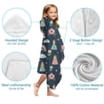 thumbnail image 7 of Dark Blue Princess Castle Carriage Pattern Hooded Bath Towel，60"x35" for Ages 3 To 12 Kids, Quick Dry Lightweight Soft Microfiber Hood Beach Towel Cover Up for Kids, 7 of 7