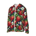 thumbnail image 2 of Rocae Strawberry2 Print Breathable Sun Protection Hoodie Quick-Dry Lightweight Long Sleeve Hoodie Unisex Running Sports Shirt XX-Large, 2 of 9