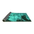 thumbnail image 2 of Ahgly Company Indoor Square Abstract Turquoise Blue Contemporary Area Rugs, 7' Square, 2 of 4