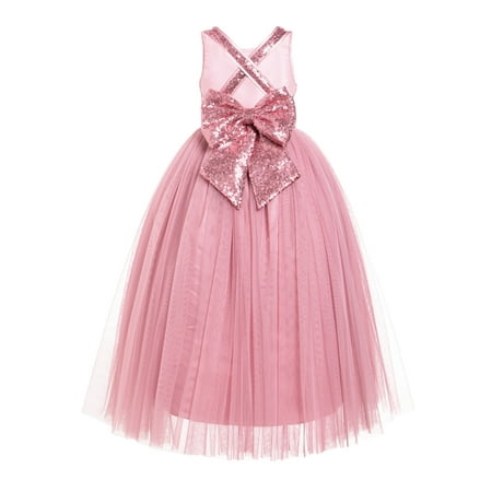 

EkidsBridal Crossed Straps A-Line Flower Girl Dresses Junior Bridesmaid Dress Formal Dresses 177