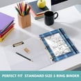thumbnail image 6 of Blue Plaids 3-Ring Binder Pouches A4 Size Zipper Pocket File Storage 2 Packs, 6 of 6