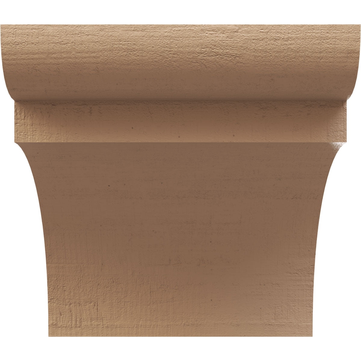 6"W x 6"D x 6"H Wide Yorktown Rough Cedar Woodgrain TimberThane Corbel, Primed Tan