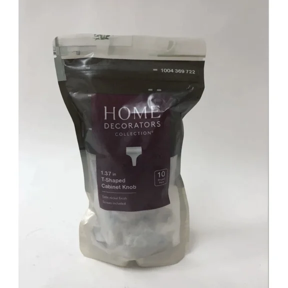 Home Decorators T Shaped Cabinet Knobs 10 Pack - Satin Nickel