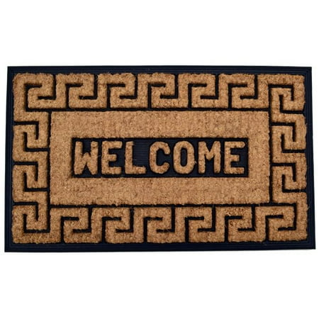 Imports Decor Molded Welcome Greek Key Doormat Walmart Com