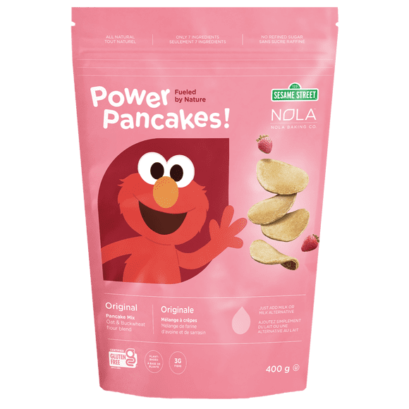 Kids Power Pancake Mix 400g - Original - Gluten Free, All Natural, Vegan, Sesame Street