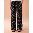 thumbnail image 4 of Polka Dot Pants Women Y2K Print High Waisted Drawstring Wide Leg Pants Vintage Boyfriend Pants Black XL, 4 of 9